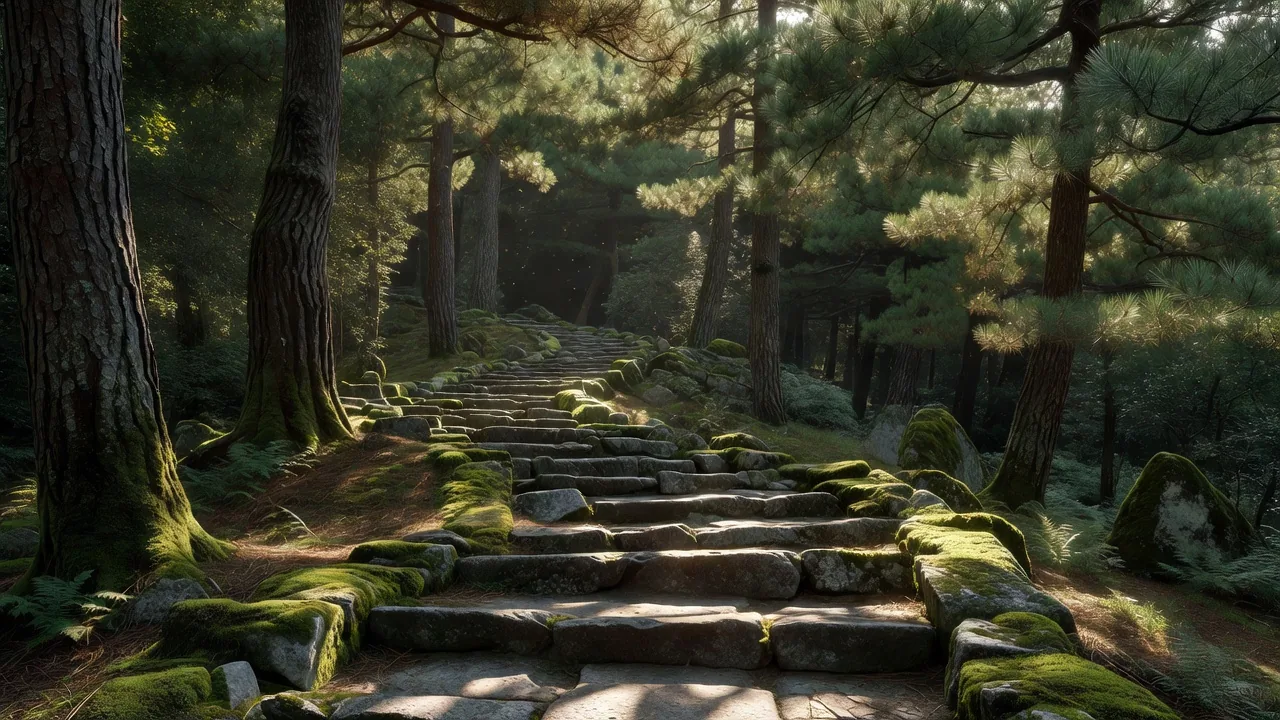 松の石段
